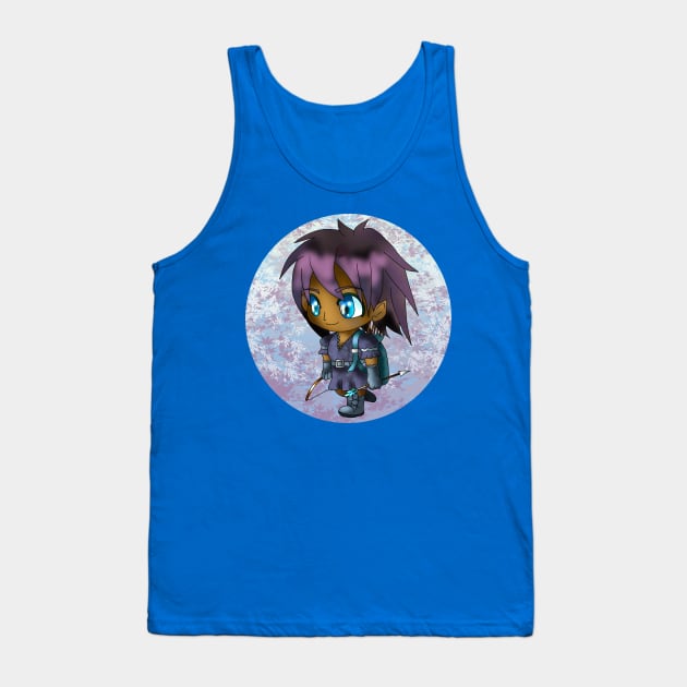 kawaii manga style elf archer in purple for dnd and fantasy fans Tank Top by cuisinecat